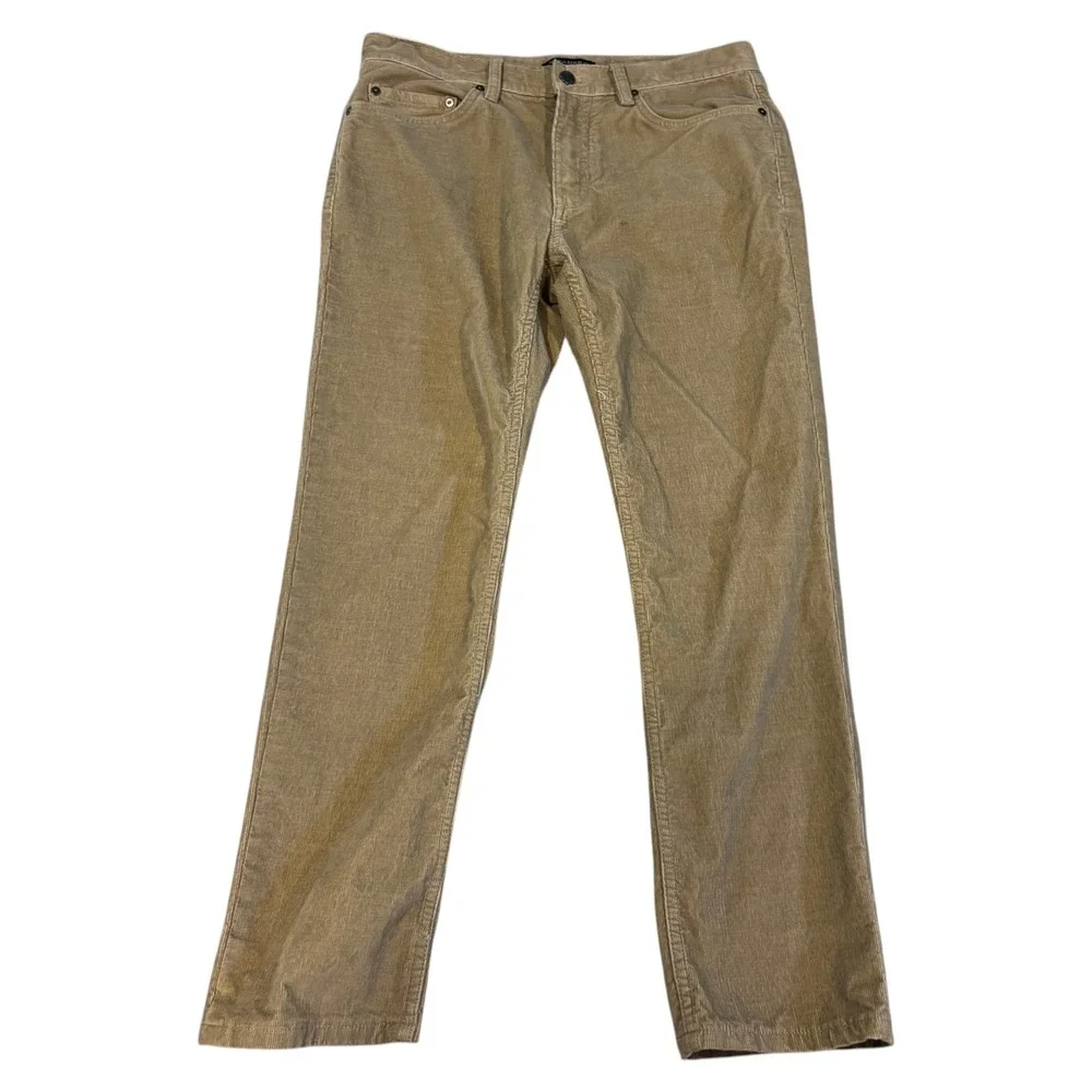 Banana Republic Slim Fit Men's Corduroy Pants Tan Stretch Cotton 32x30